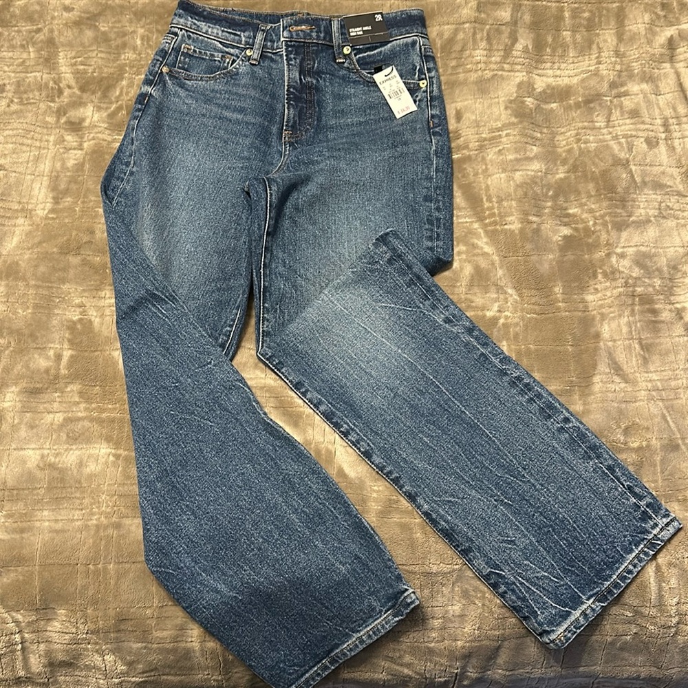 Express straight ankle high rise jeans - regular length